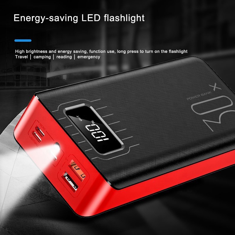 20000mAh External Battery Power Bank Dual USB With LED Flashlight - JenJaz Collections