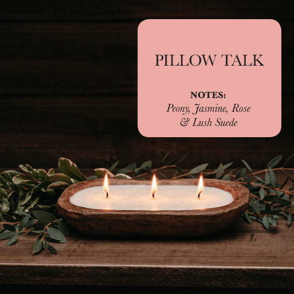 3 - Wick Dough Bowl Soy Candle - Pillow Talk - JenJaz Collections