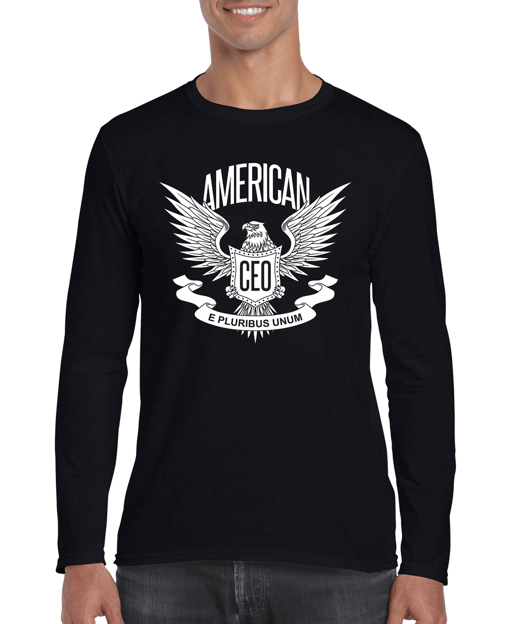 American CEO Patriotic Eagle Men's Long Sleeve Shirt - JenJaz Collections
