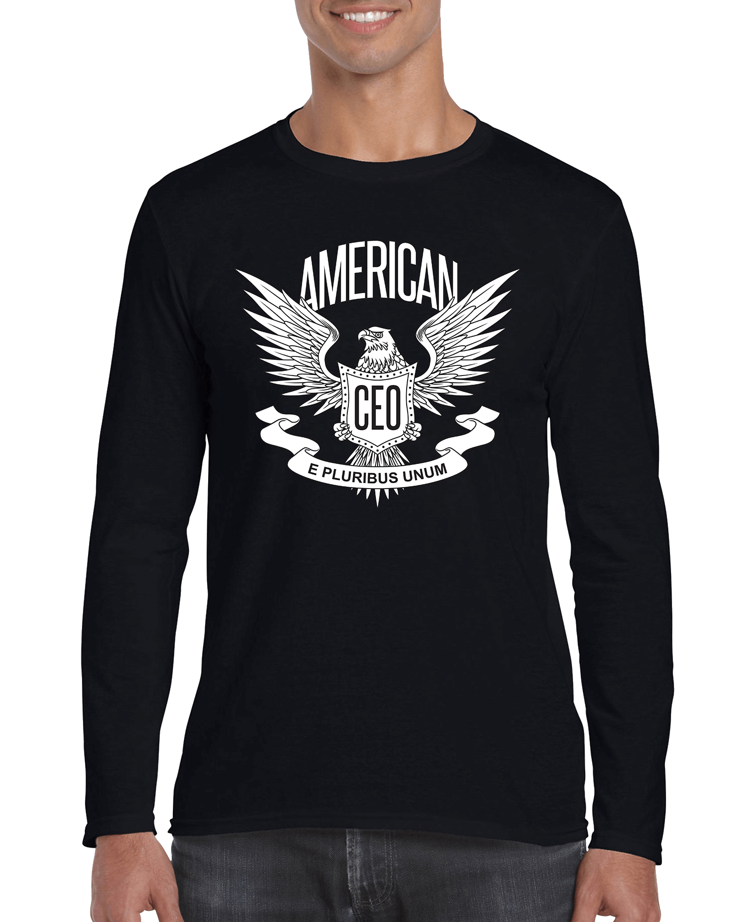 American CEO Patriotic Eagle Men's Long Sleeve Shirt - JenJaz Collections