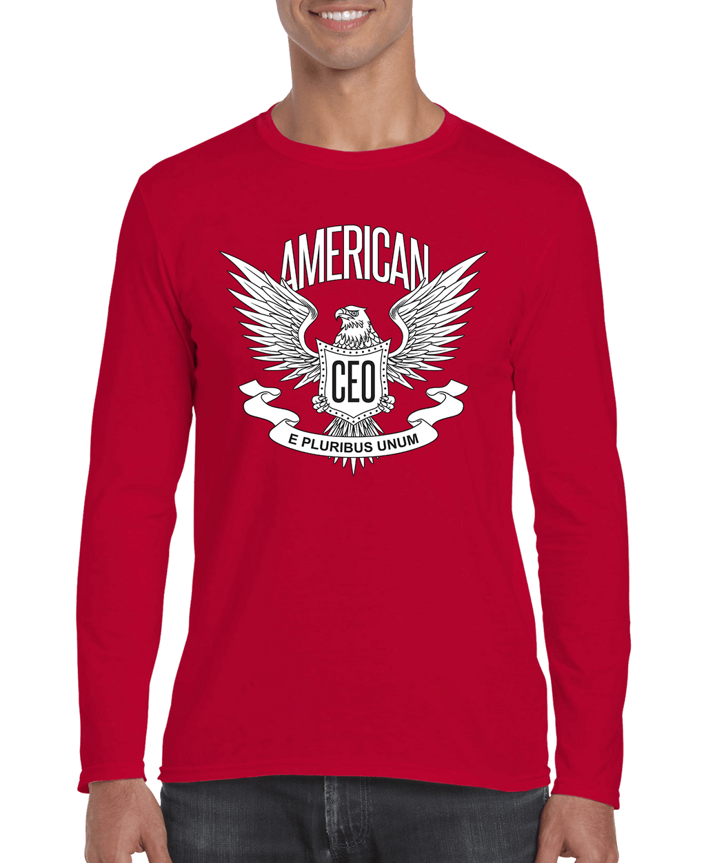 American CEO Patriotic Eagle Men's Long Sleeve Shirt - JenJaz Collections