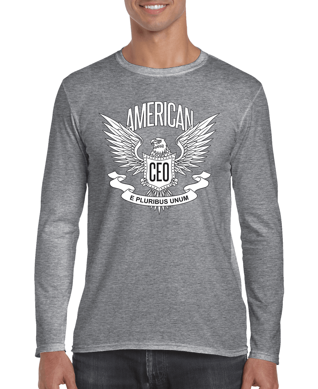 American CEO Patriotic Eagle Men's Long Sleeve Shirt - JenJaz Collections