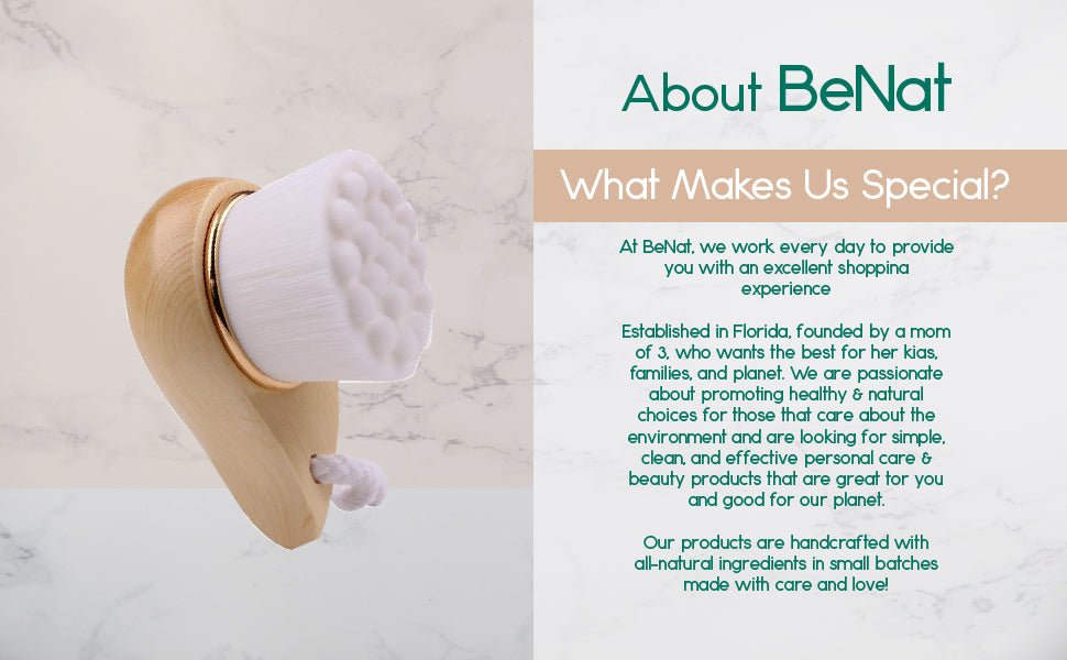 Facial Brush with Bamboo Handle - JenJaz Collections