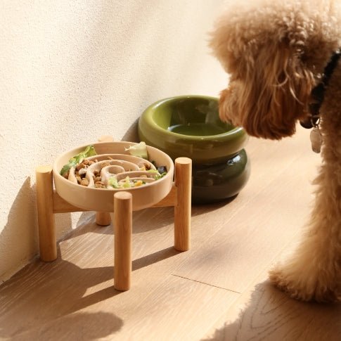 [Wave] Slow Feeder Dog Bowls - Pink / Beige / Orange - JenJaz Collections
